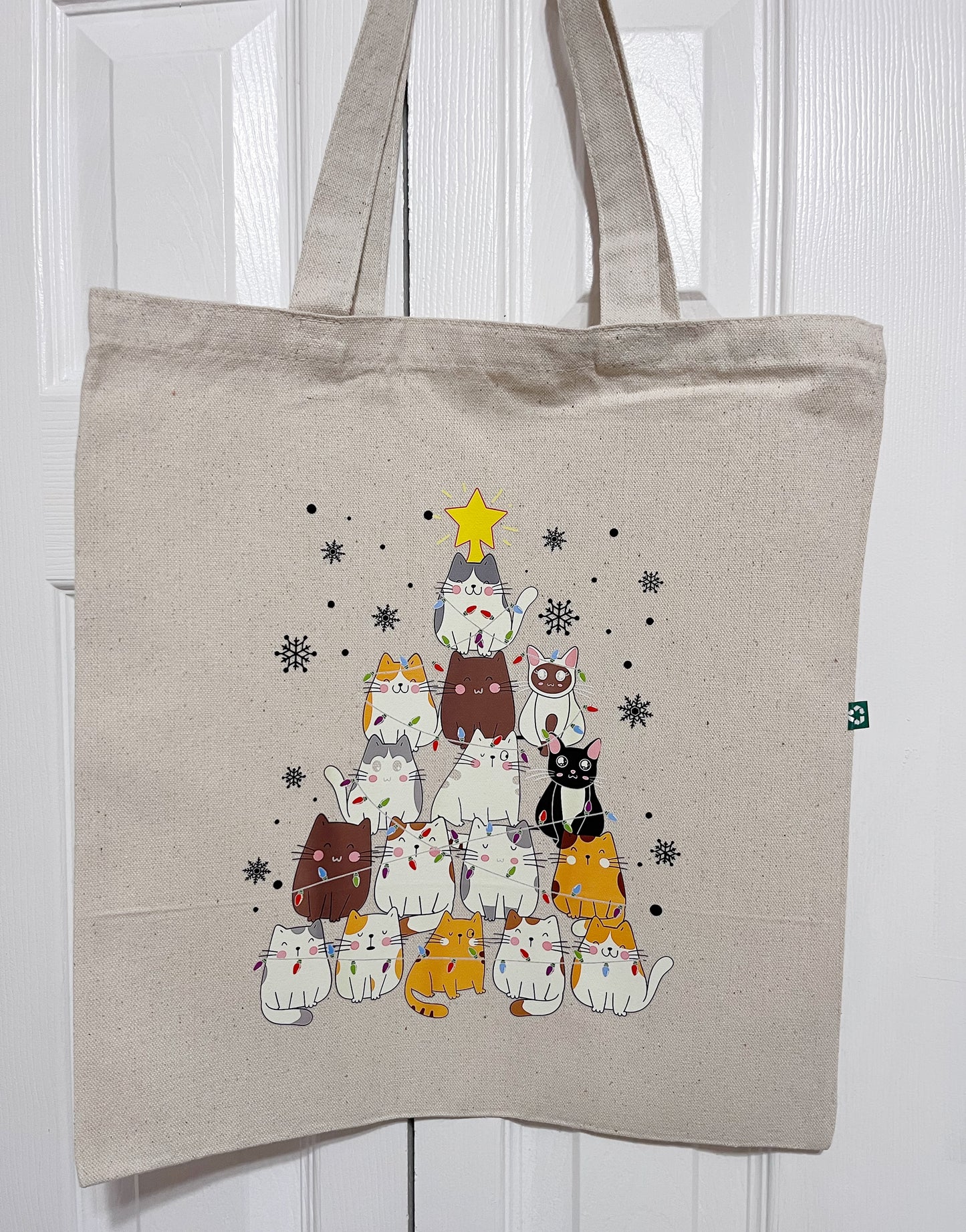 "Christmas Tree" 100% Recycled Cotton Tote Bag