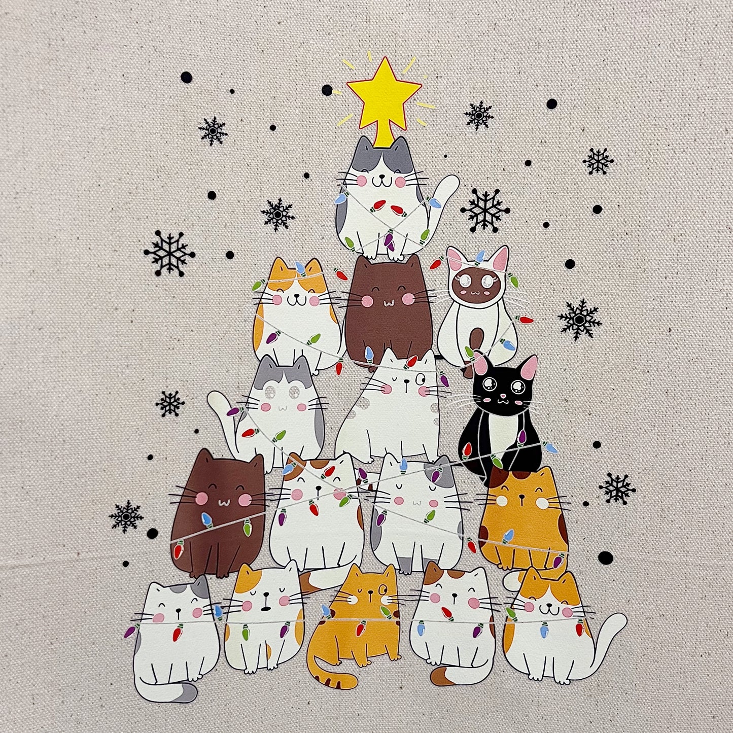 "Christmas Tree" 100% Recycled Cotton Tote Bag