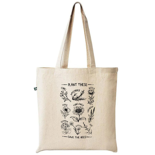 "Save the Bees" 100% Recycled Cotton Tote