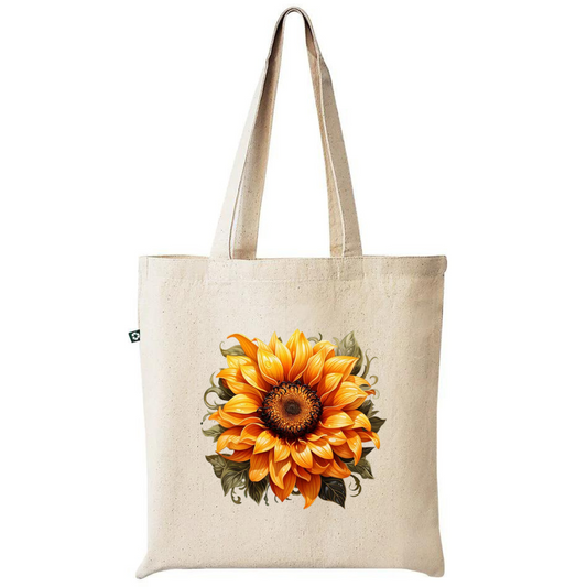 "Sunflower" (Full Color) 100% Recycled Cotton Tote